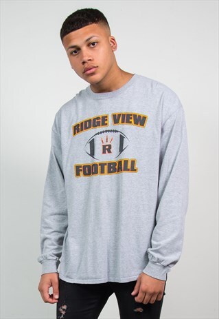 VINTAGE LONG SLEEVE T-SHIRT RIDGE VIEW FOOTBALL
