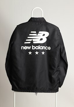 Vintage New Balance Windbreaker Logo Jacket Black