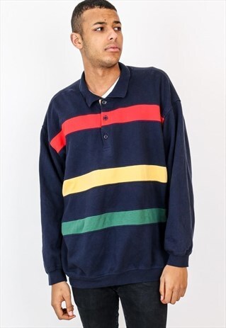 VINTAGE RUGBY POLO SWEATSHIRT