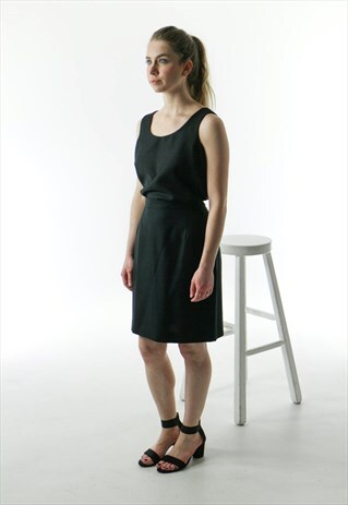 BLACK TULIP SKIRT / HIGH WAISTED MINI SKIRT