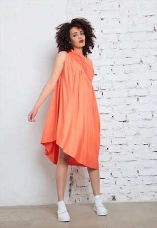 OFF SHOULDER DRESS/ ASYMMETRIC DRESS