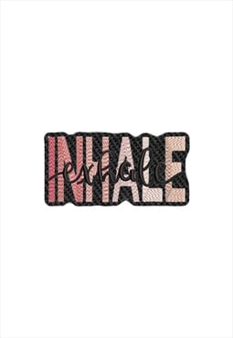Embroidered Inhale Exhale Gradient Effect iron on patch 