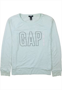 Vintage 90's Gap Sweatshirt Spellout Crew Neck Green Small