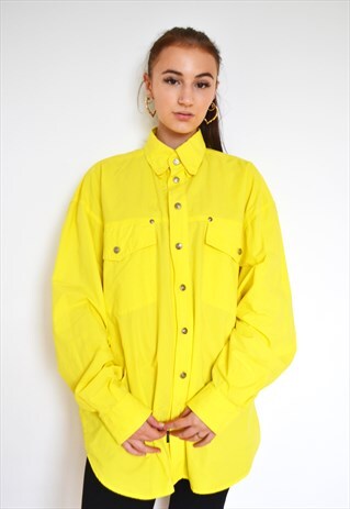 RARE ICONIC VERSACE BRIGHT YELLOW BOYFRIEND SHIRT
