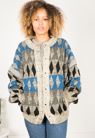 VINTAGE 80S CASUAL KNIT CARDIGAN / R0462