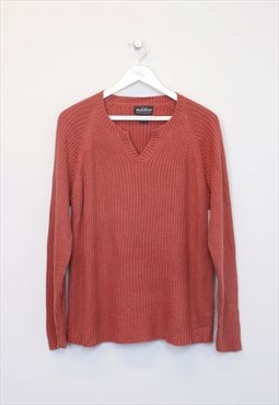 Vintage women's Woolrich sweatshirt in red. Best fits M