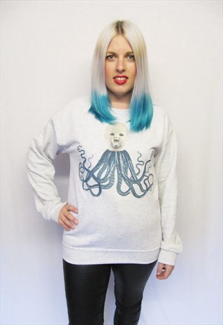 CREEPY DOLLOCTOPUS GREY SWEATER
