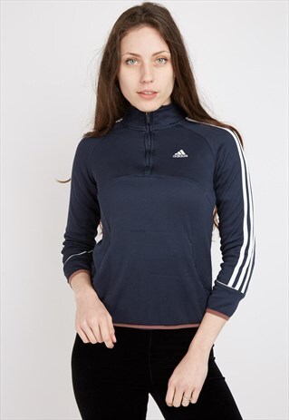 VINTAGE BLUE ADIDAS 1/4 ZIP