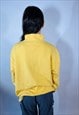 VINTAGE SIZE L TOMMY HILFIGER REWORK SWEATSHIRT IN YELLOW