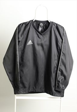 Vintage Adidas Sportswear Zipless Shell V-neck Jacket Black