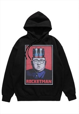 Rocket man hoodie Korean pullover raver top grunge jumper