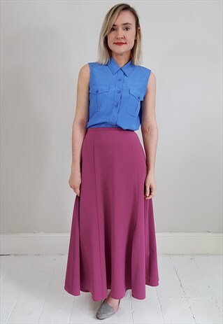 VINTAGE 90'S PINK MIDI SKIRT W/ SPLITS
