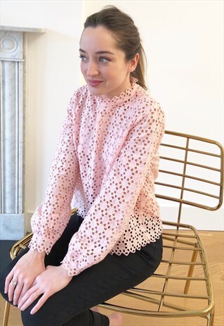 KENZA PINK LACE TOP