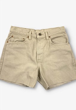 Vintage Levi's 550 Cut Off Denim Shorts Cream W31 BV20342