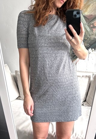 Mini Grey Formal Cocktail Dress - M