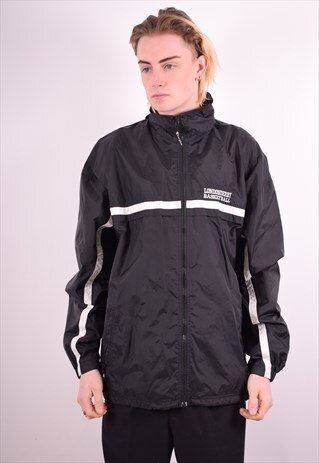CHAMPION MENS VINTAGE RAIN JACKET XL BLACK 90S