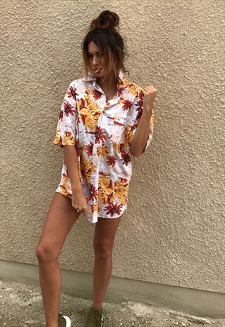 PATTERNED OVERSIZED RETRO VINTAGE UNISEX FESTIVAL SHIRT
