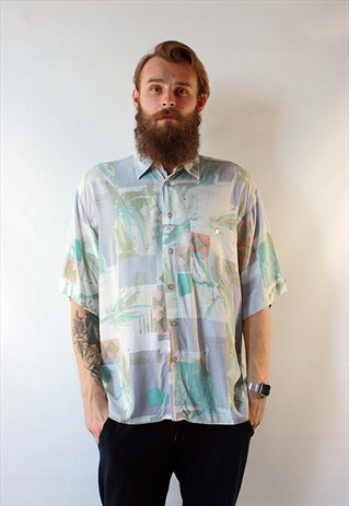 VINTAGE 80'S AMAZING SHIRT WITH BUTTONS HAWAIIAN STYLE