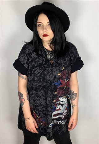 VINTAGE 90'S LIZARD PRINT T-SHIRT