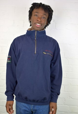 VINTAGE 90'S CHAPS POLO RALPH LAUREN 1/3 ZIP SWEATSHIRT