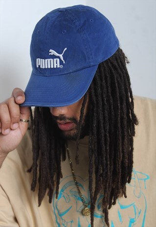 Vintage Puma Baseball Cap Hat Blue