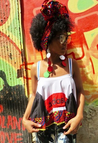 UP-CYCLED ADIDAS T.SHIRT TUNIC TOP VEST