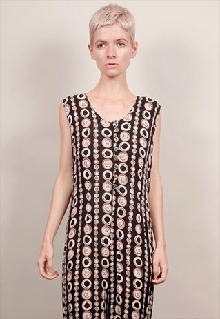 VINTAGE 90'S PRINT BUTTON-UP JUMPSUIT