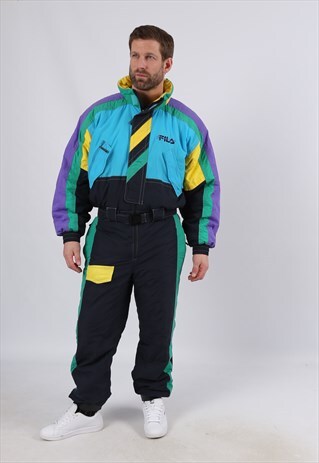 VINTAGE FILA FULL SKI SUIT SNOW SPORTS UK M 40" (54L)