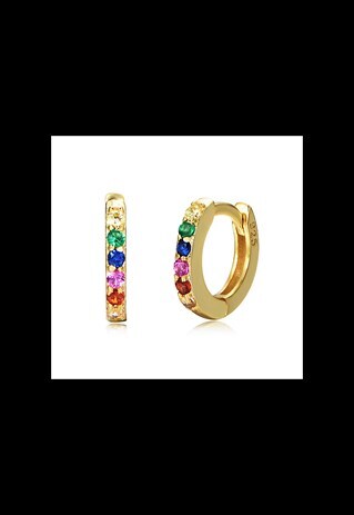 PROMO CODE ..... FE10 - RAINBOW MIDI MICRO HOOPS, GOLD