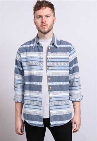 VINTAGE AZTEC PATTERNED SHIRT