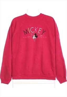 Vintage 90's Disney Sweatshirt Mickey Mouse Crewneck Red