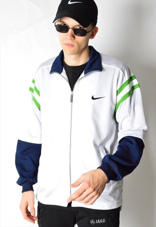 VINTAGE 90S WHITE NIKE TRACK JACKET