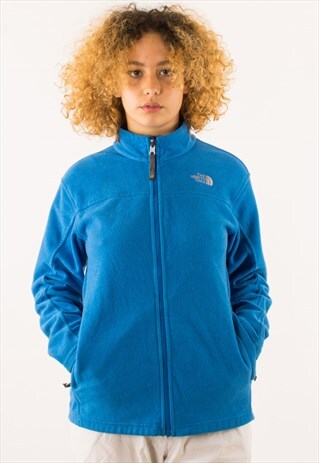 VINTAGE BLUE THE NORTH FACE FULL ZIP FLEECE