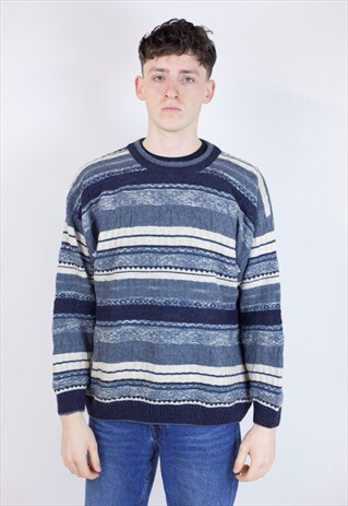 VINTAGE 90S PATTERNED KNIT JUMPER