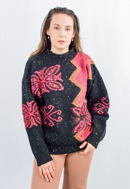 Mexx vintage 90s wool jumper in multi colour sweater