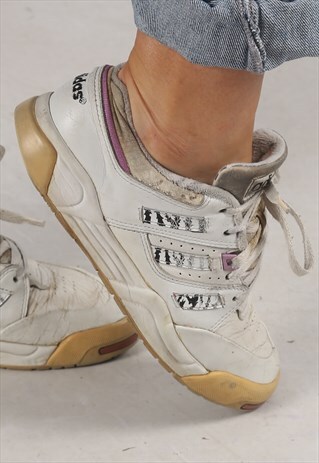 RARE 90'S ADIDAS GRAF CHAMP TENNIS TRAINERS 1993 UK 5 (9D4H)