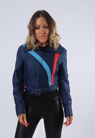 SKI SPORTS JACKET 70'S FITTED UK 6 - 8 (A9C)