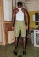 VINTAGE Y2K CARGO SHORTS IN PISTACHIO GREEN