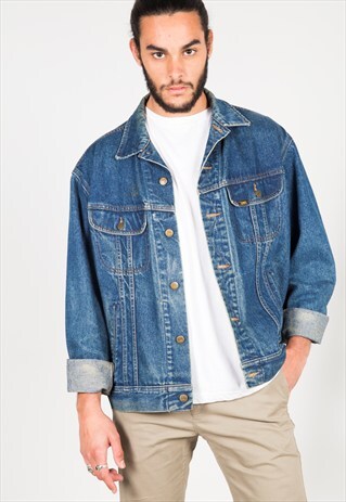 VINTAGE 80'S LEE PATCHED DENIM JACKET / S0092