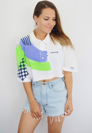 80S ADIDAS FESTIVAL CROPPED TOP/ TSHIRT
