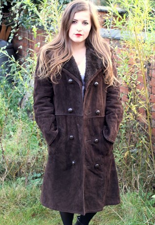 VINTAGE 80S SHEEPSKIN JACKET SHERPA - MEDIUM - FESTIVAL COAT