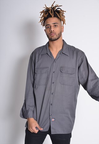 VINTAGE DICKIES WORKWEAR SHIRT GREY