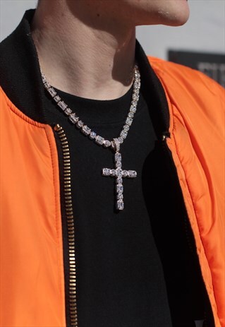 SINGLE BGT TENNIS CROSS NECKLACE