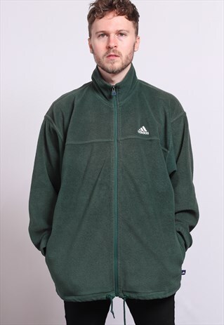 VINTAGE ADIDAS ZIP UP FLEECE TOP