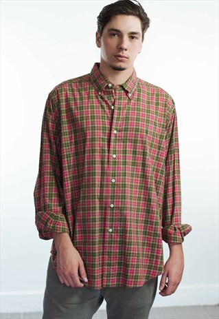 VINTAGE POLO RALPH LAUREN LOGO FLANNEL SHIRT 90S XL 8.9