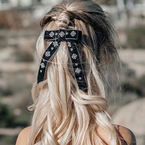 Amalie Embellished Bow Hair Clip