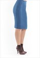STRETCH PENCIL SKIRT PETROL