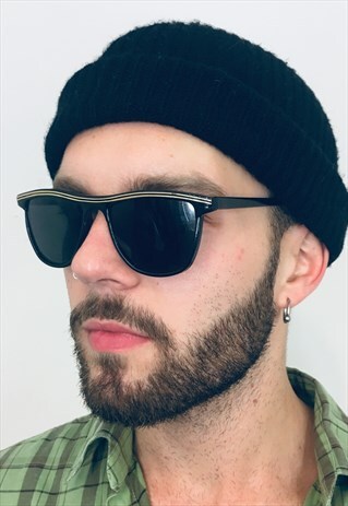 VINTAGE 90S RARE BLACK STYLE WAYFARER SUNGLASSES