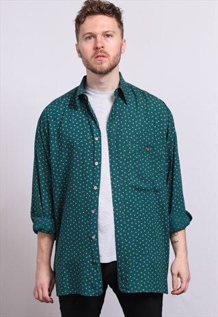 VINTAGE ABSTRACT PATTERNED SHIRT 90'S