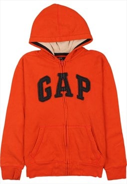 Vintage 90's Gap Hoodie Spellout Full Zip Up Orange XXLarge